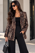 Chic Leopard Print Blazer