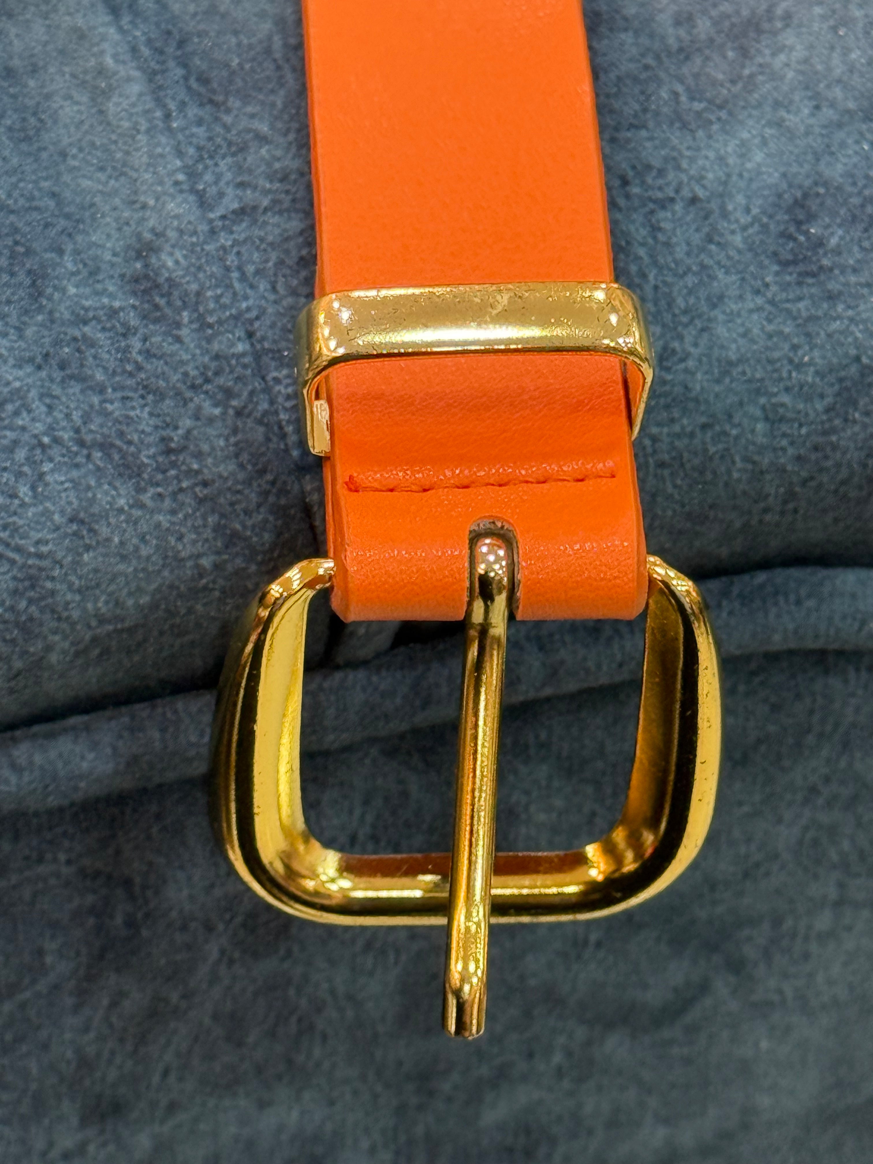 Leather Orange Belt