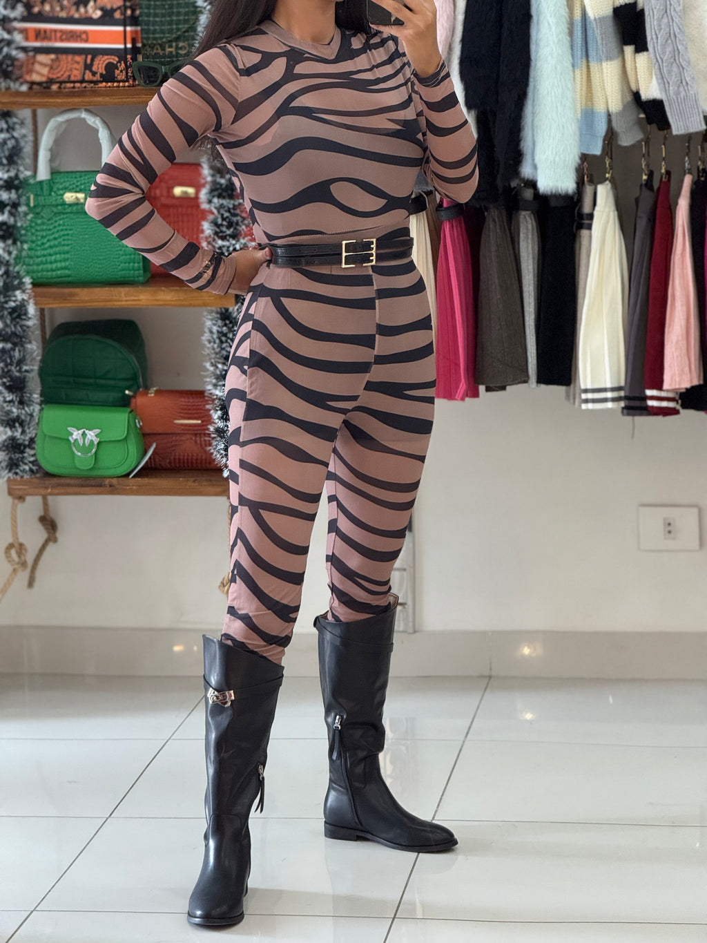 Bold print jumpsuit
