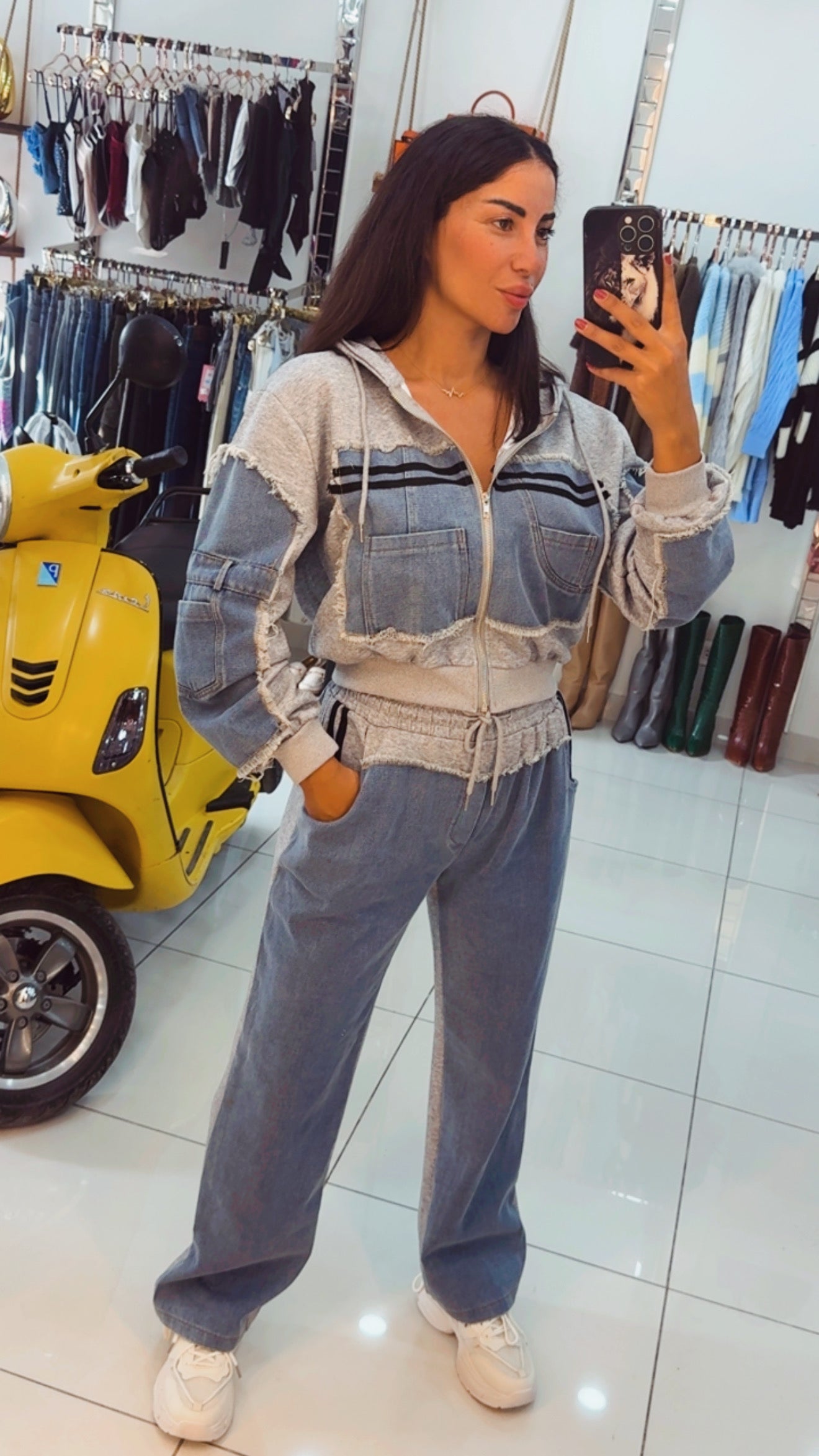 Denim Vibes Two-Tone Set