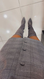 Power Play Plaid Blazer Dress