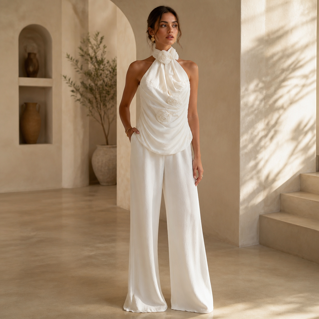 Timeless White Linen Jumpsuit