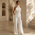 Timeless White Linen Jumpsuit