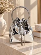 Metallic Mini Bucket Bag