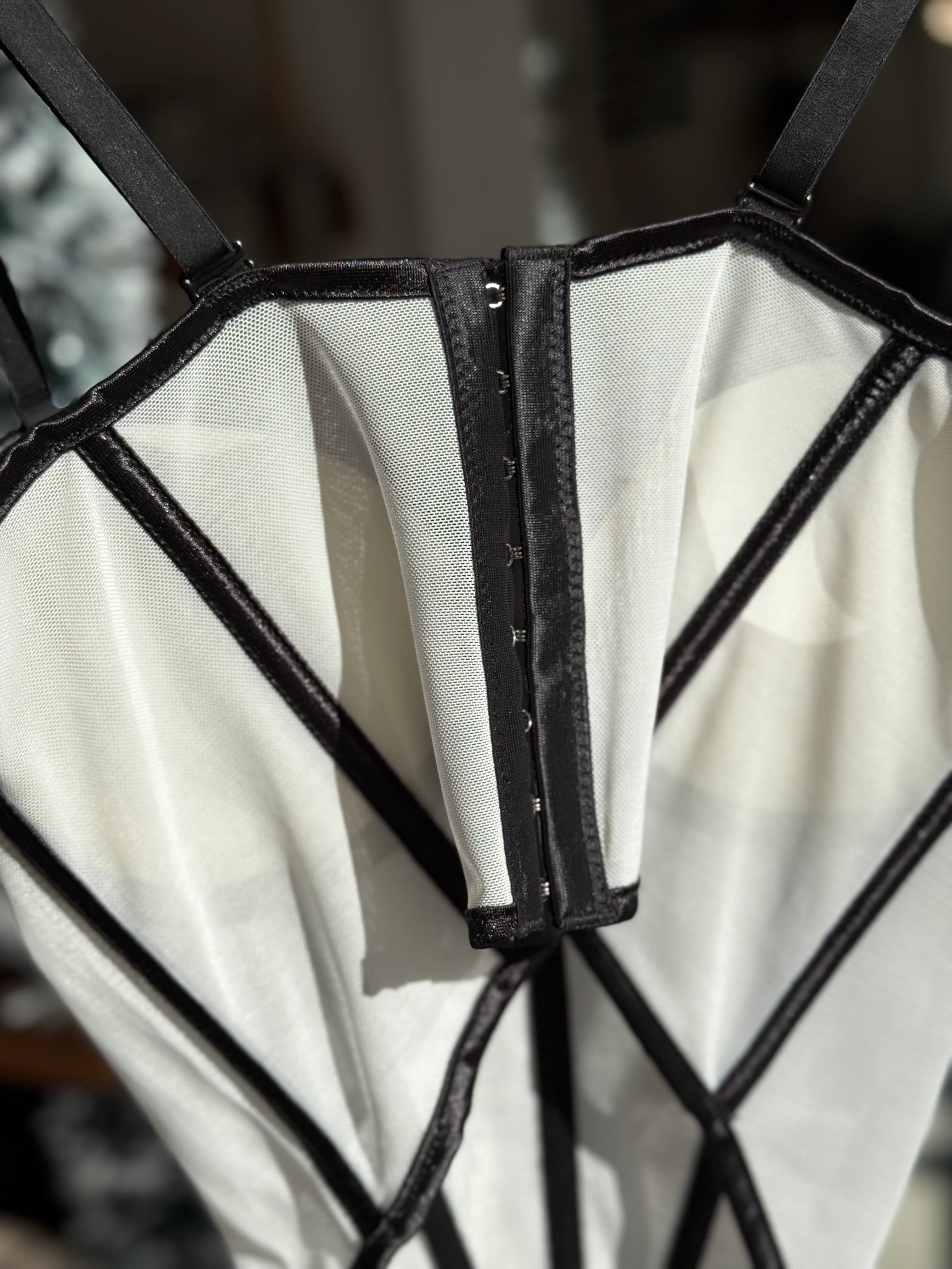 Sheer Contour Mesh Corset – Available in Multiple Colors