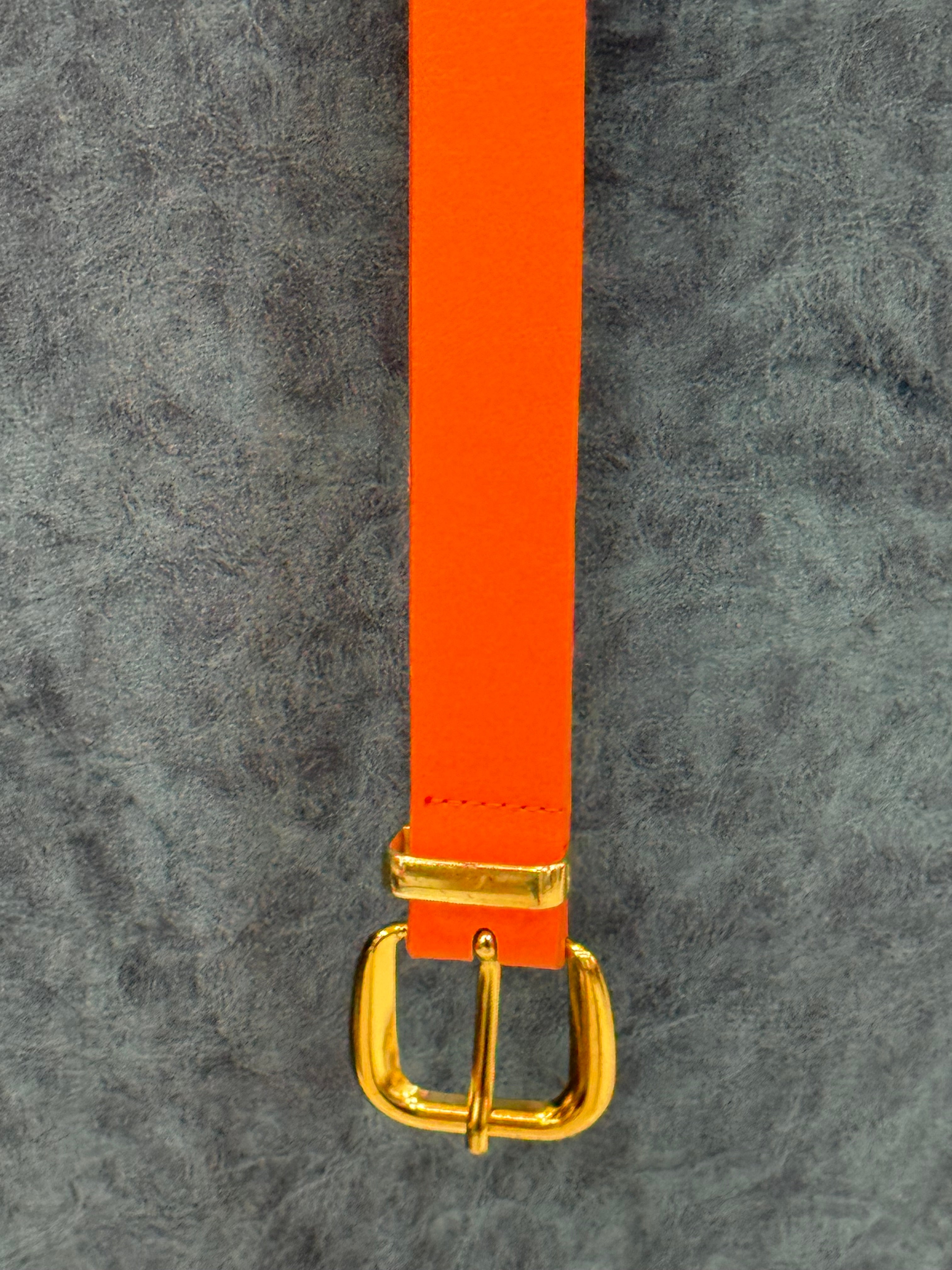Leather Orange Belt