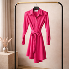 Draped Shirt Dress