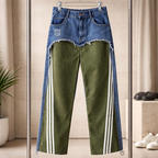 Hybrid Contrast Panel Jogger Jeans