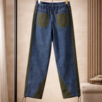 Hybrid Contrast Panel Jogger Jeans