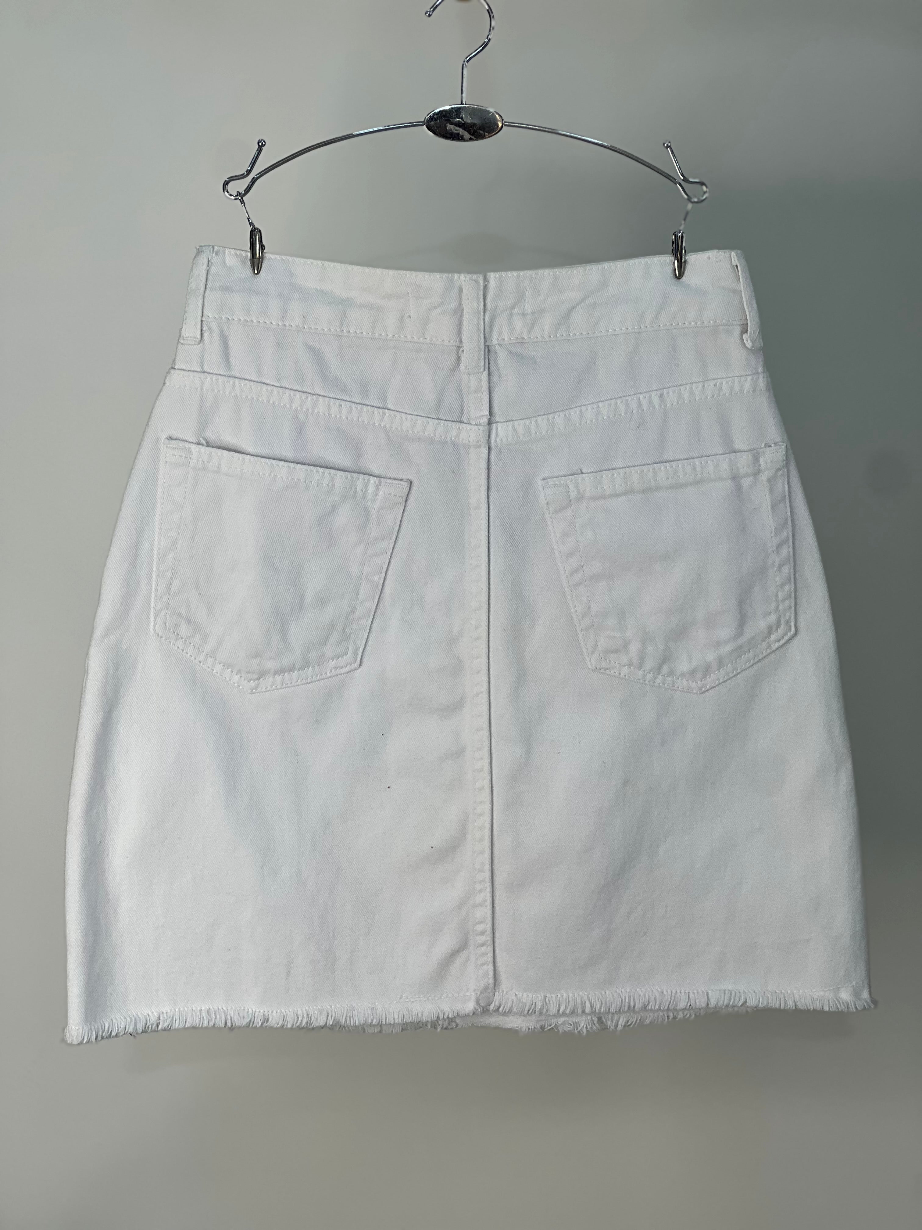 Denim White Skirt