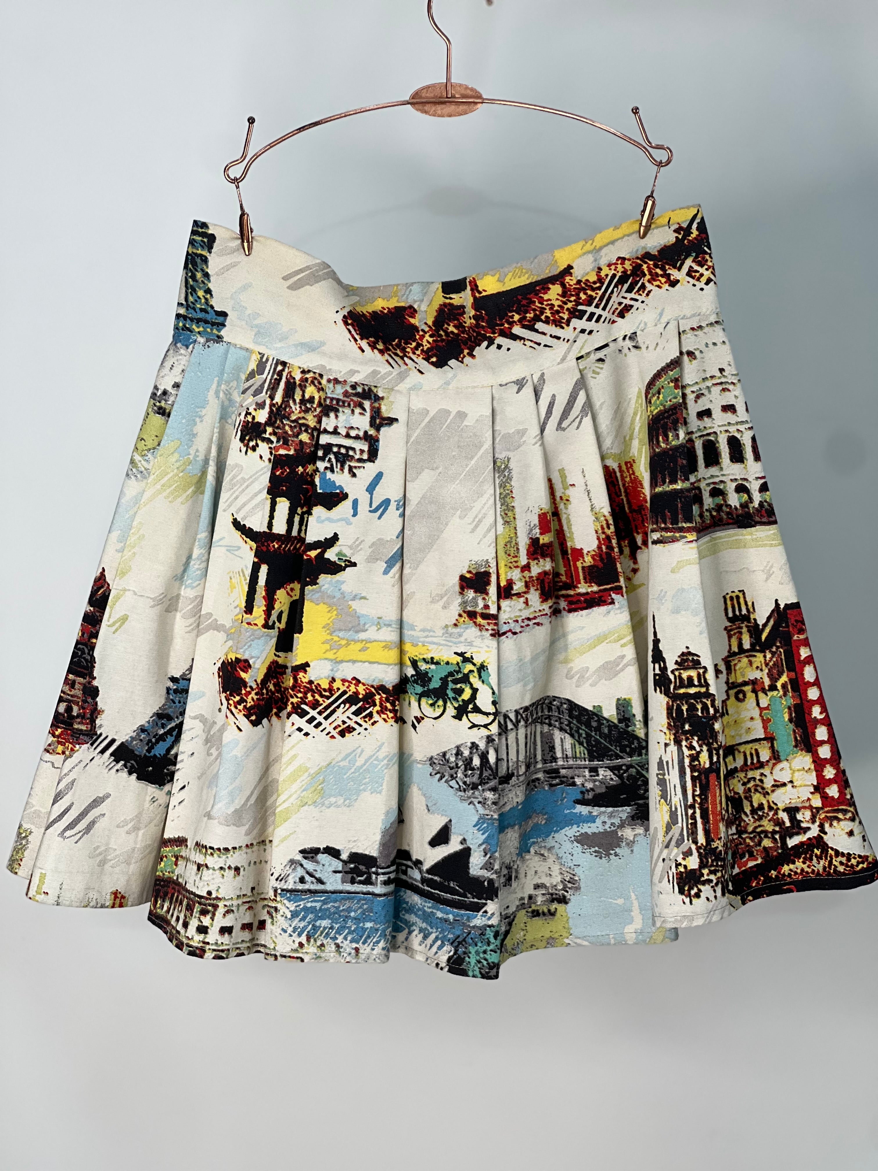 Paris Romance Print Skirt – Eiffel Tower Edition