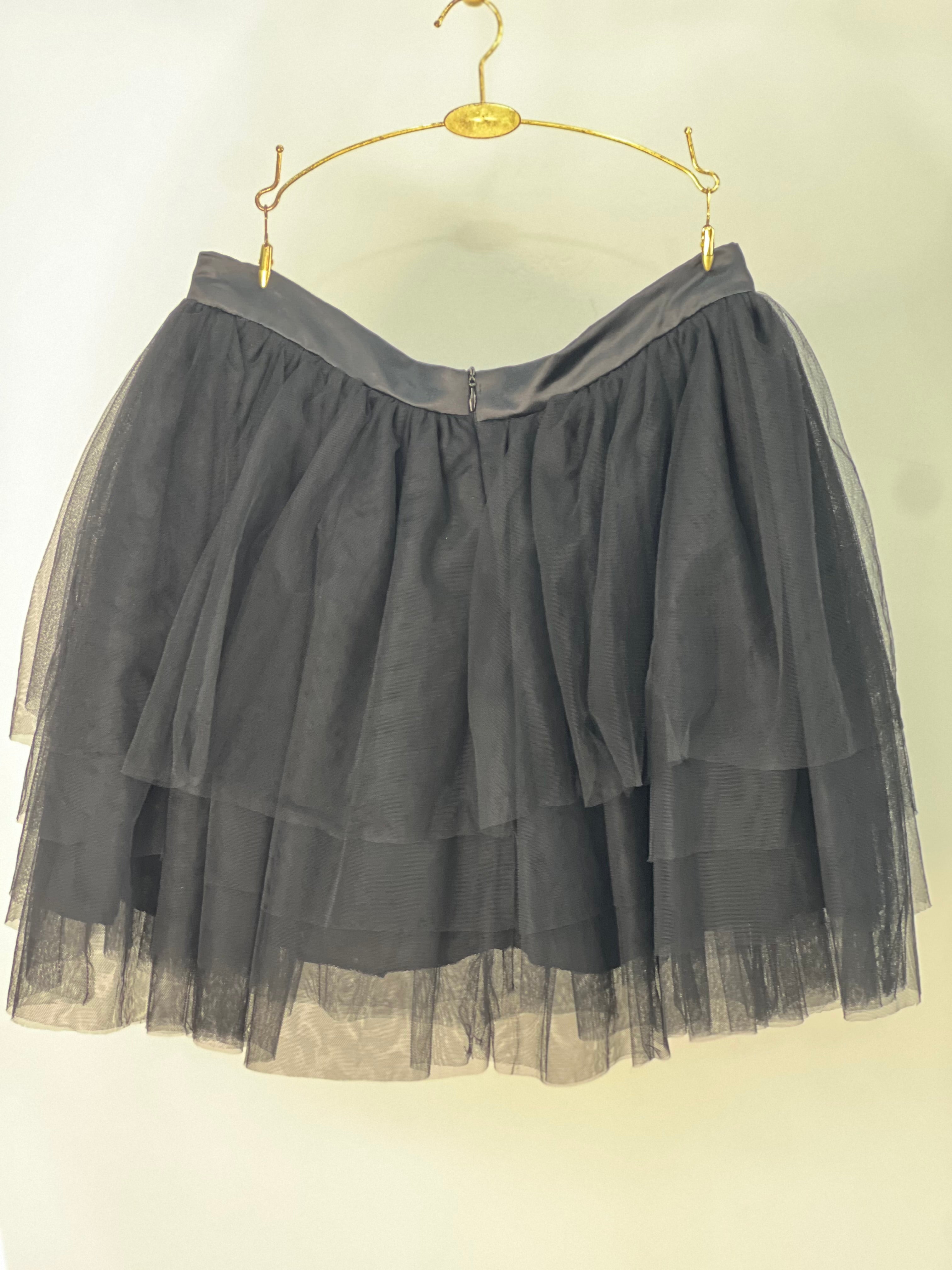 The Noir Puff – Black Tulle Mini Skirt