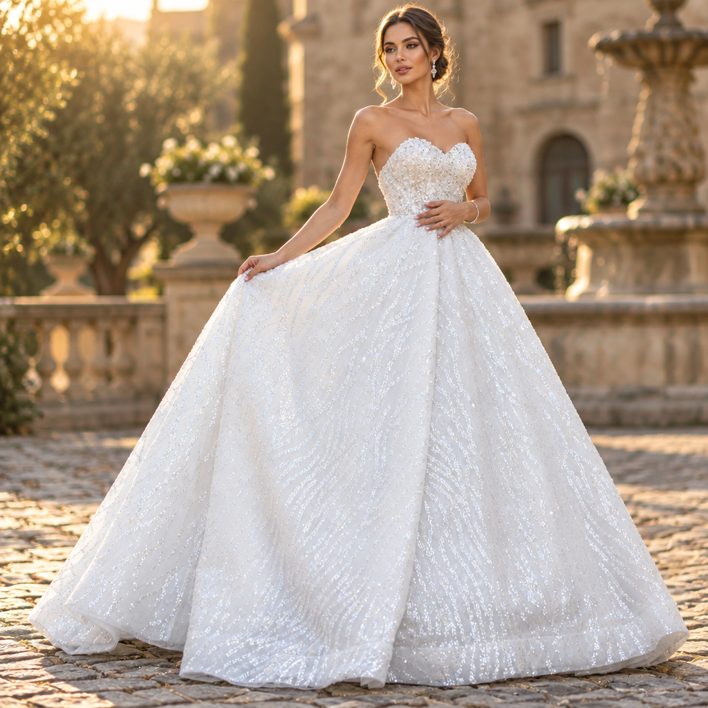 Timeless Elegance White Bridal Gown