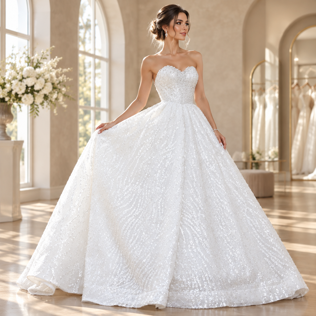 Timeless Elegance White Bridal Gown