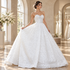 Timeless Elegance White Bridal Gown