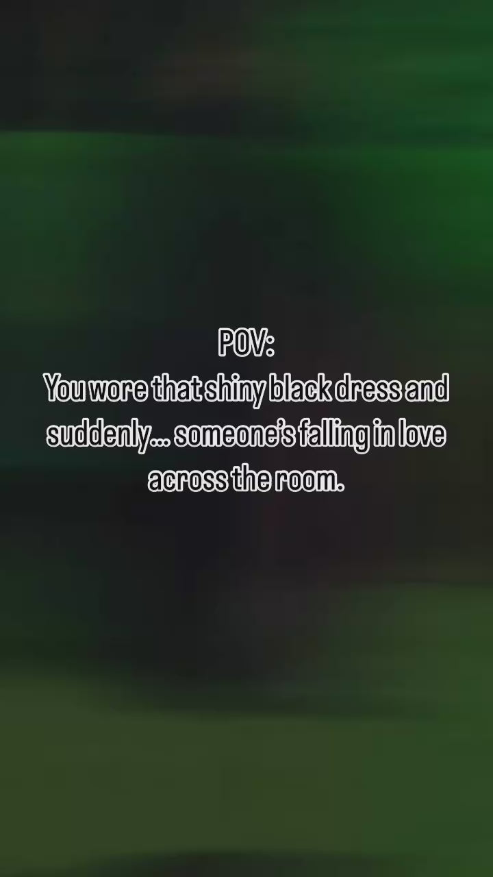 Midnight Glamour – Shiny Black Maxi Dress